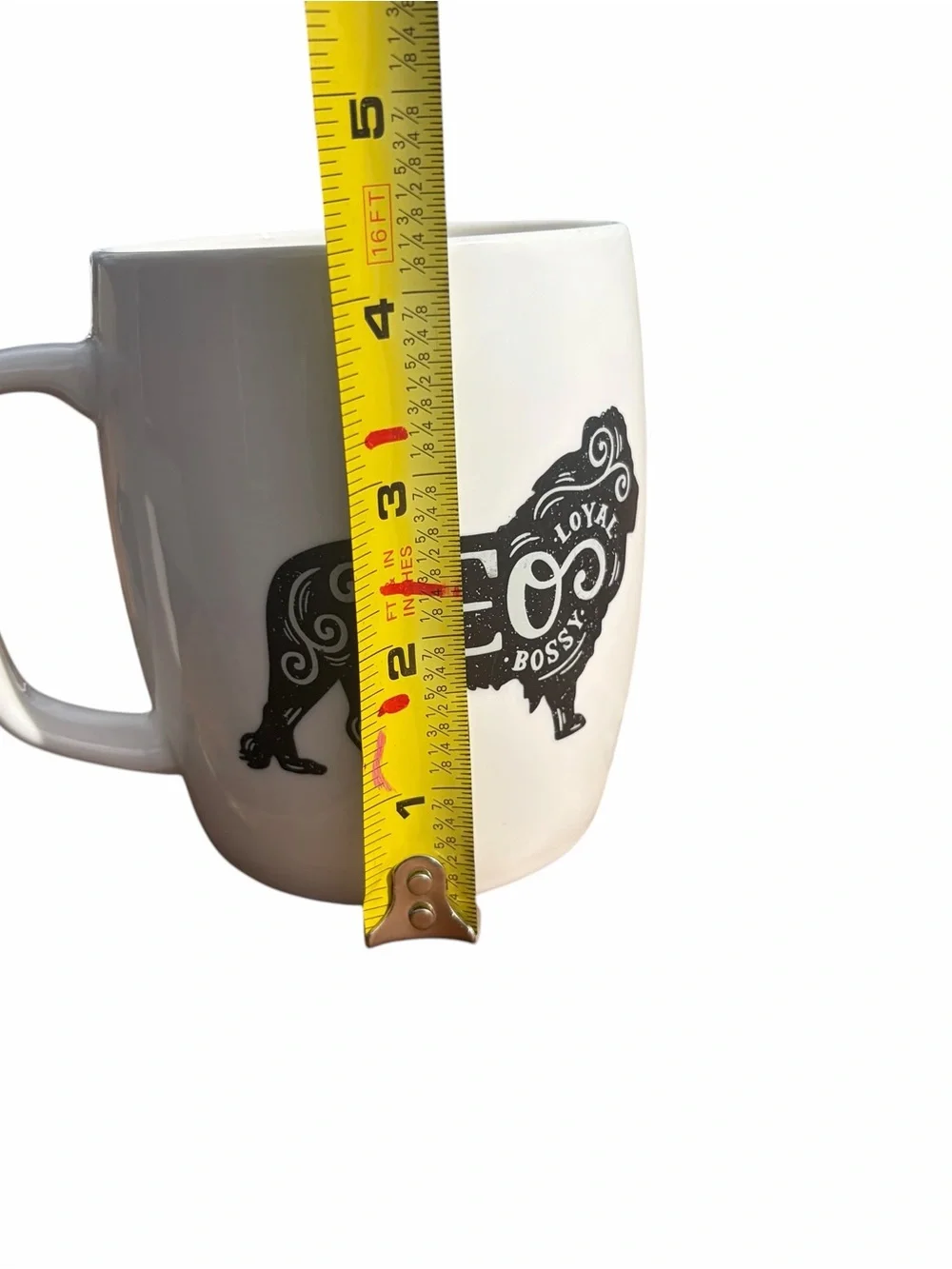 THRESHOLD LEO ZODIAC COFFEE MUG WHITE CERAMIC 12 OZ